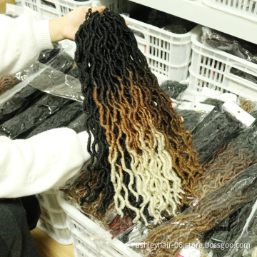 18 inch Gypsy locs wavy synthetic braiding gypsy faux locks hair extension jumbo braids crochet braid hair gypsy locs